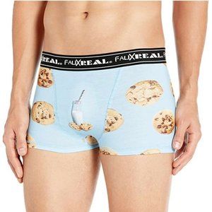 Faux Real Sublimated Mens All Over Underwear Size S TRUNK Funny Boxer Brief NWOT
